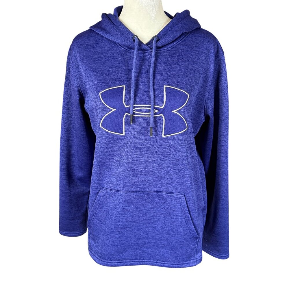 Under Armour women's long sleeve pullover hoodie sweatshirt bluish purple small